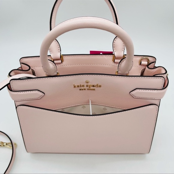 Kate Spade Staci Medium Satchel Crossbody Bag Light Pink - Picture 9 of 11